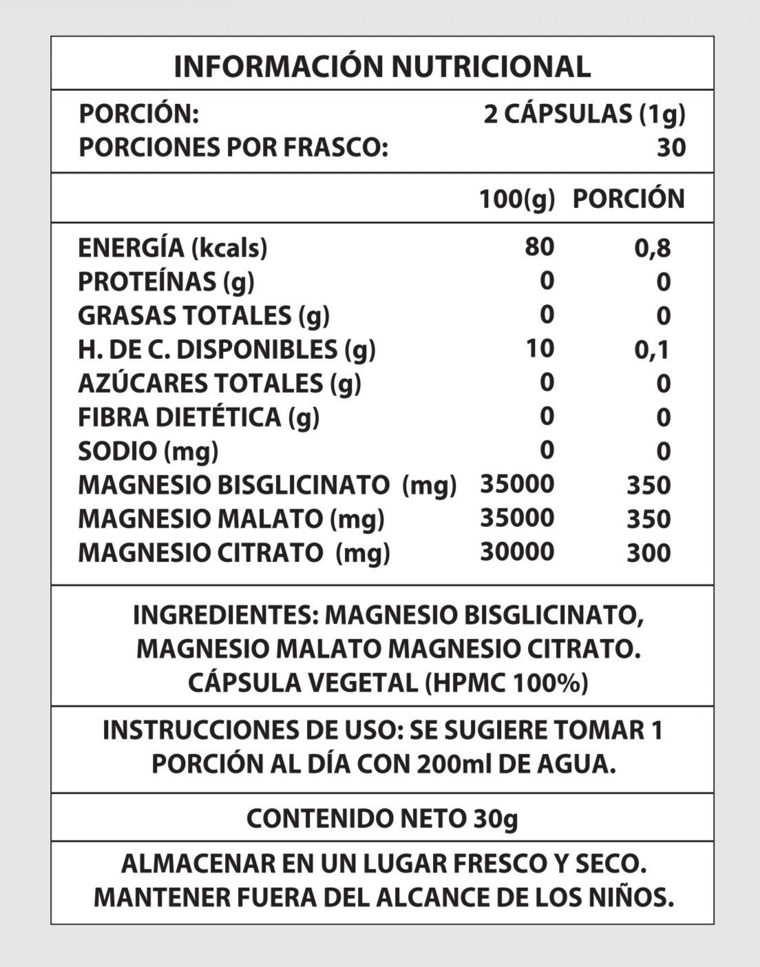 🌙 Magnesio Complex 60 CAPS — Recuperación profunda y calidad de sueño real