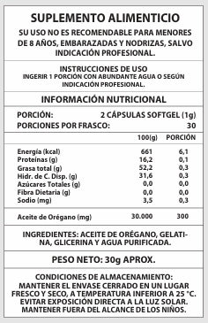 🔥 ACEITE DE ORÉGANO 60 CAPS — Antibacterial natural y Escudo Inmunológico.