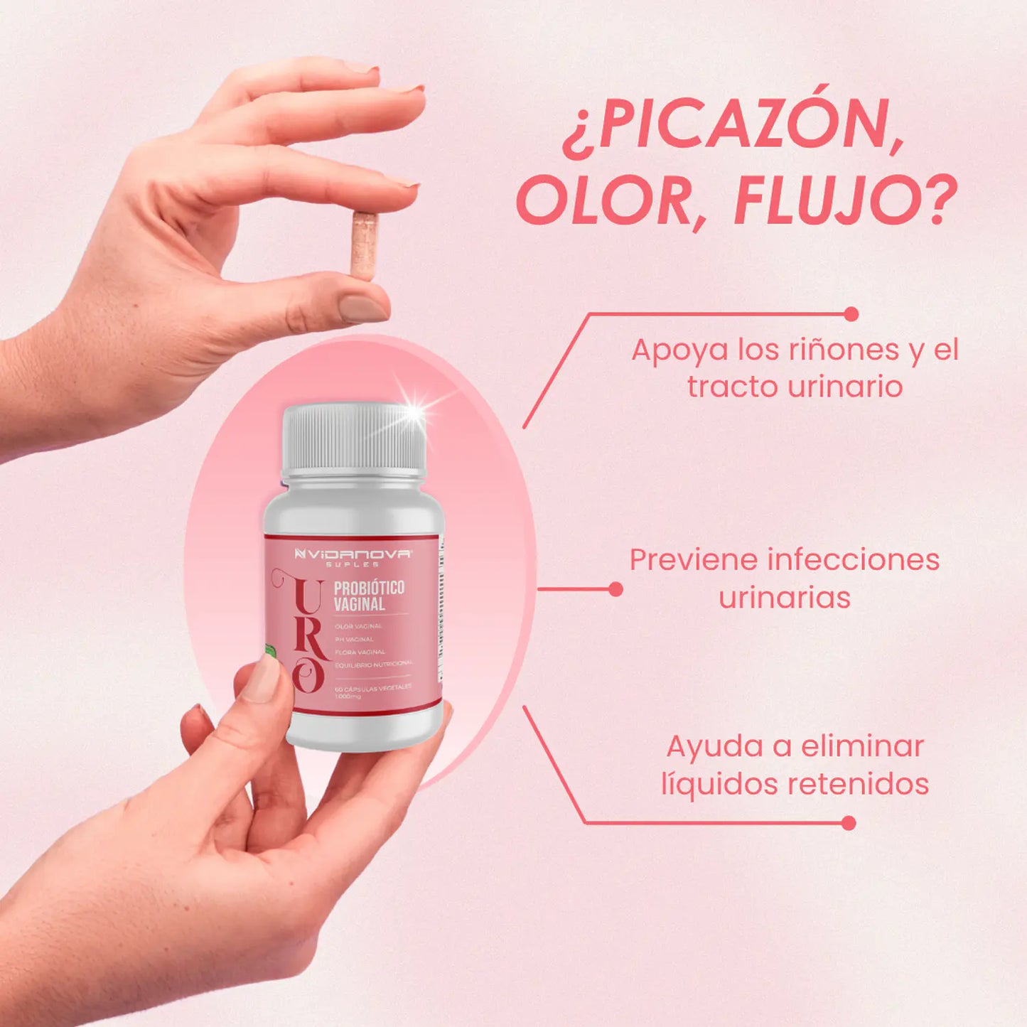 ✨🌸 Uro Probiótico Vaginal 60 CAPS — Equilibrio y protección para tu zona más íntima