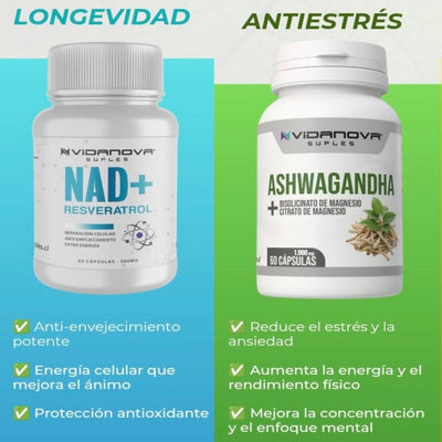 🌿 Pack Bienestar | Longevidad + Antiestrés