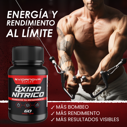 🏋️ Óxido Nítrico 60 CAPS — Vascularización máxima y rendimiento extremo