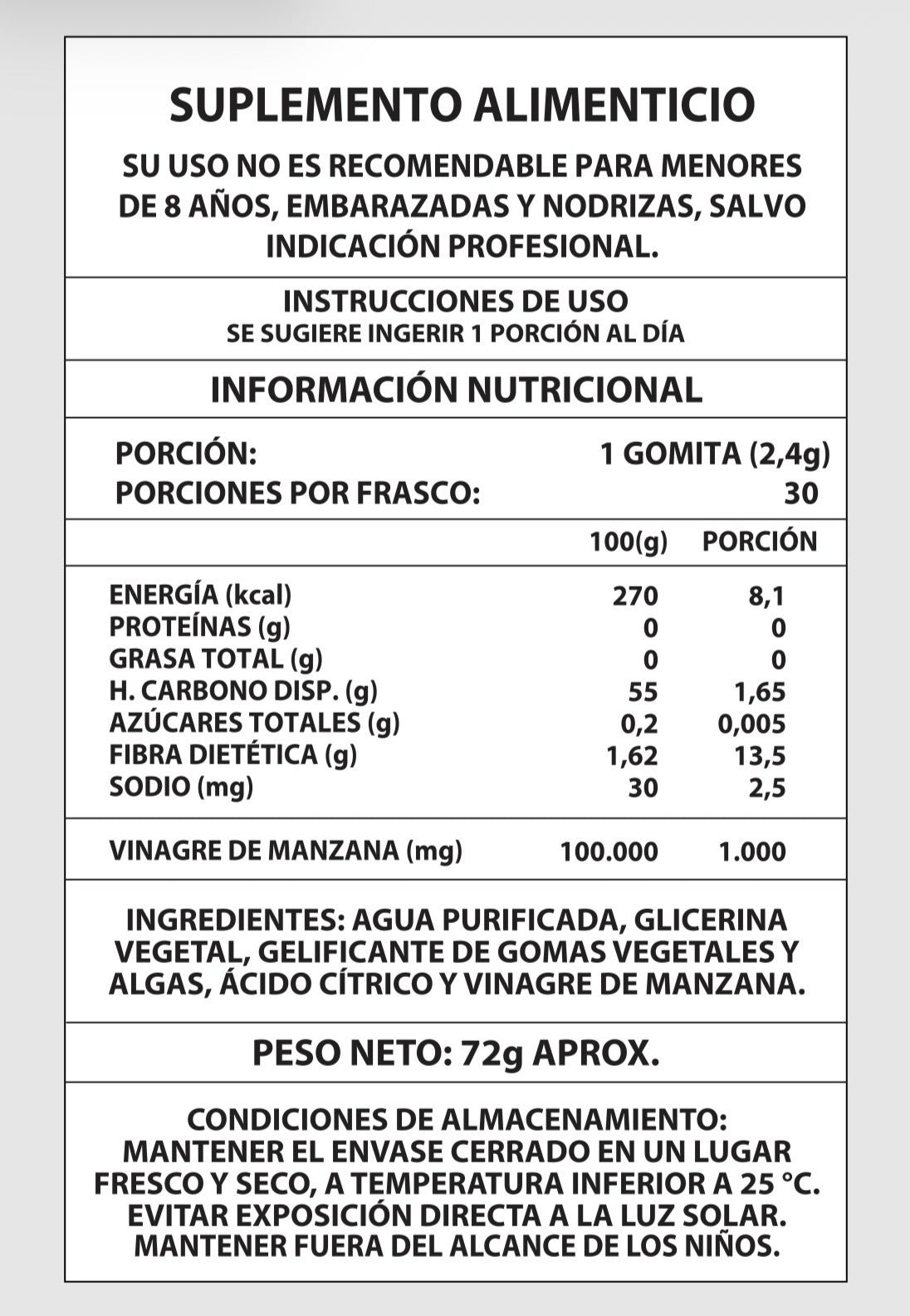 🍎 30 Gomitas Vinagre de Manzana — Controla tu peso de forma natural