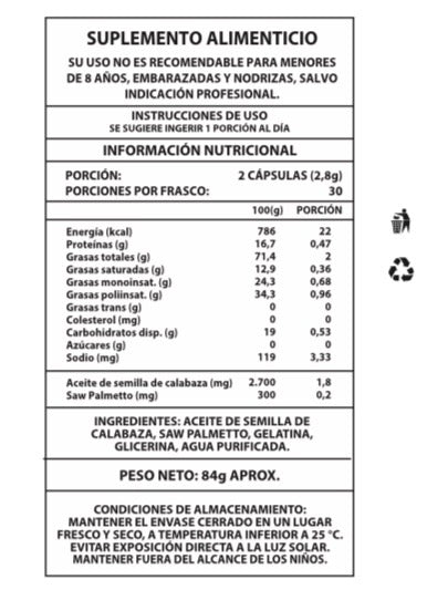 🌟 ACEITE DE SEMILLA DE CALABAZA 60 CAPS — SALUD PROSTÁTICA Y VIGOR MASCULINO