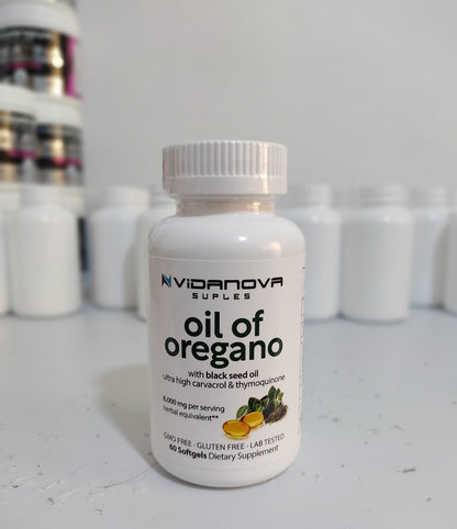 🔥 ACEITE DE ORÉGANO 60 CAPS — Antibacterial natural y Escudo Inmunológico.