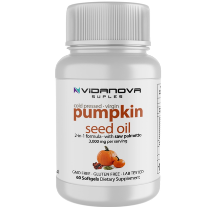 🌟 ACEITE DE SEMILLA DE CALABAZA 60 CAPS — SALUD PROSTÁTICA Y VIGOR MASCULINO
