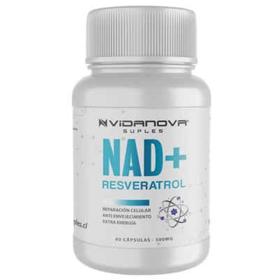 🔋 NAD+ Resveratrol 60 CAPS — Energía celular y longevidad en cápsulas