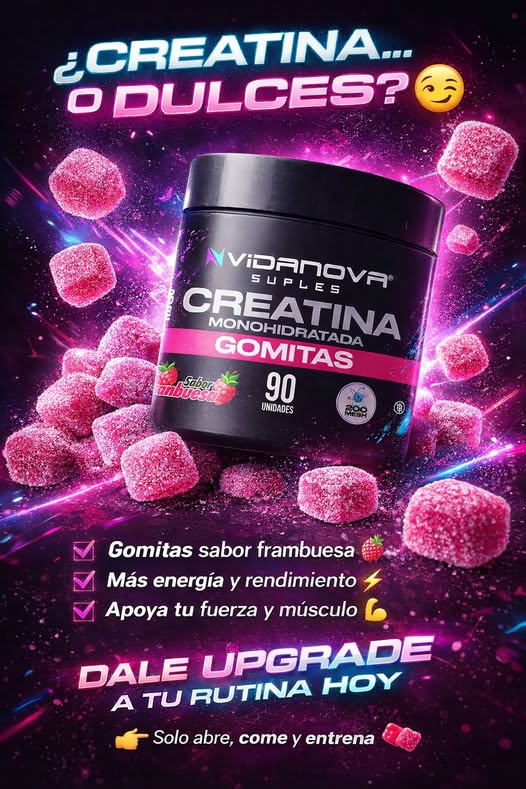 🍬90 Gomitas de Creatina — Rendimiento explosivo en formato delicioso