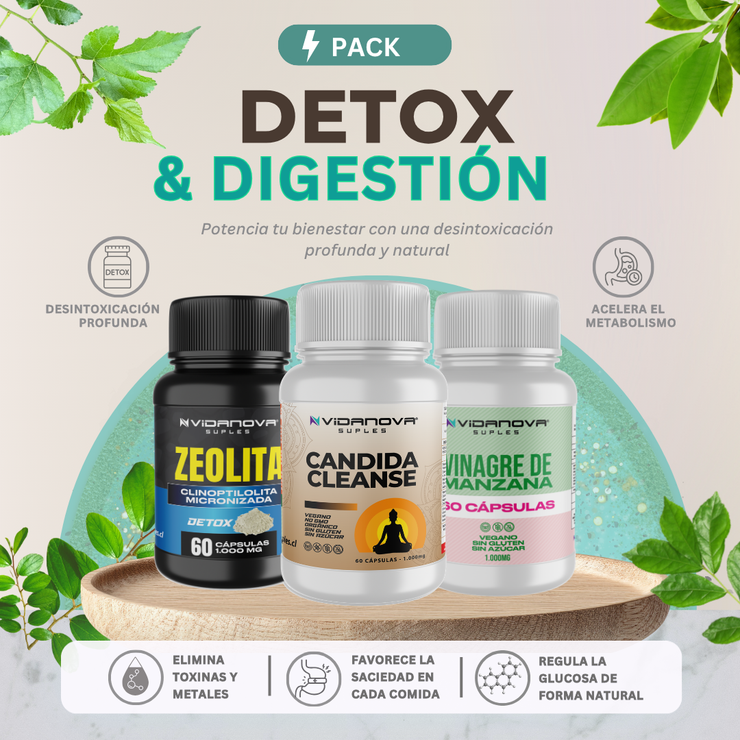 Pack Detox & Digestión — Elimina toxinas, activa tu metabolismo y mejora tu digestión de forma natural.